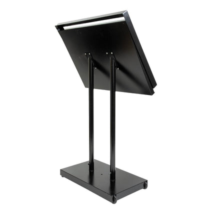 Securit Teak Black Coated LED Information Display 8xA4 with Mast and Base 5