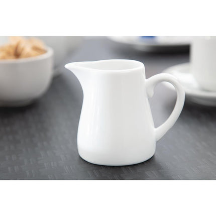 Whiteware Milk Jug with Handle 170ml | Olympia 6