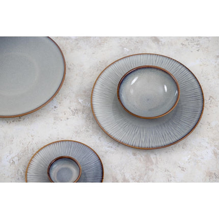 Grey Plain Coupe Plates 280mm | Olympia Drift | Porcelain 10