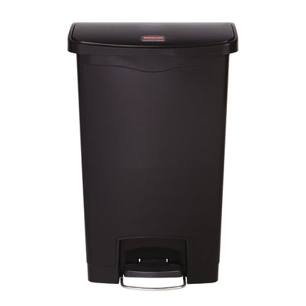 Front Step Pedal Bin 50L Black | Rubbermaid Slim Jim