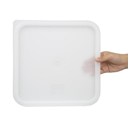 Large White Square Lid | Hygiplas 2