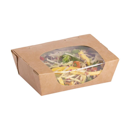 Compostable Kraft Salad Containers with Acetate Window and Insert Closure 825ml | Colpac Zest | Pack of 250 9