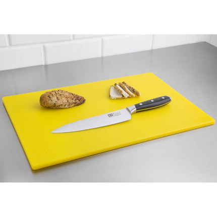 Antibacterial LDPE Cutting Board Yellow 450x300x10mm | Hygiplas 5