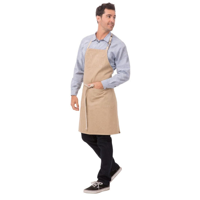 Chef Works Austin Denim Short Apron Natural | Urban Collection