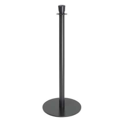 Flat Base Barrier Posts Black | Bolero | Set of 2