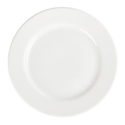 Dinner Plates with Wide Rim 31cm | Olympia Whiteware | Set of 6 3