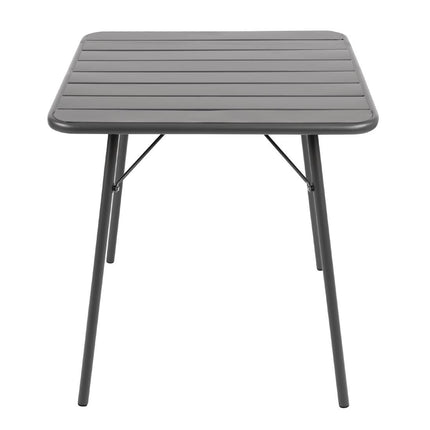 Square Steel Bistro Table Grey 70cm | Bolero 2
