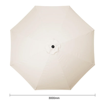Round UV-Resistant Parasol 3M Diameter | Bolero Sevilla | Cream 7