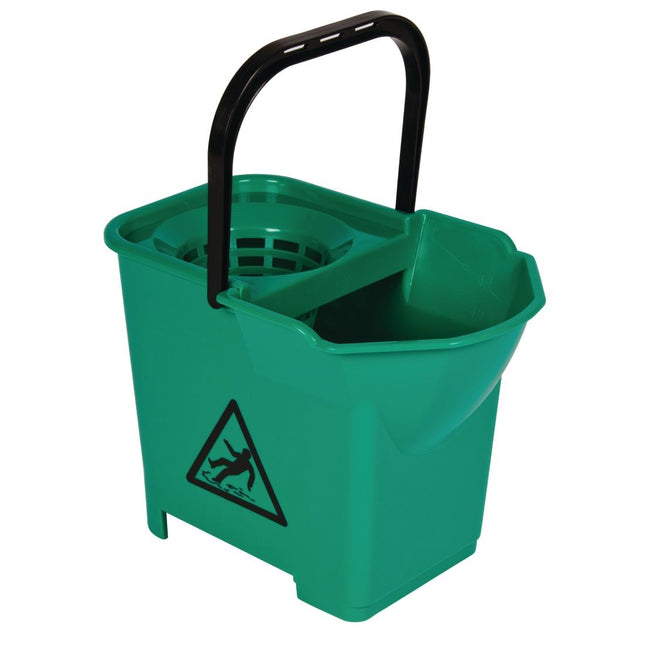 Green Color-Coded Mop Bucket 16L | Jantex