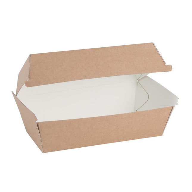 Compostable Kraft Hamburger Boxes Small 172mm | Fiesta (200 pcs) 2