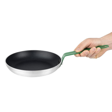 Non-Stick Frying Pan 240mm with Green Handle | Hygiplas Teflon Platinum Plus 6