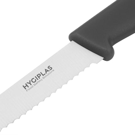 10cm Serrated Tomato Knife Black | Hygiplas 3