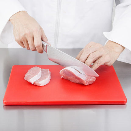 Red LDPE Cutting Board | Hygiplas | 30.5x22.9x1.2 cm 3