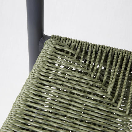 PE Woven Rattan Outdoor Bar Stools Green | Bolero Eden | 2 Pieces 4