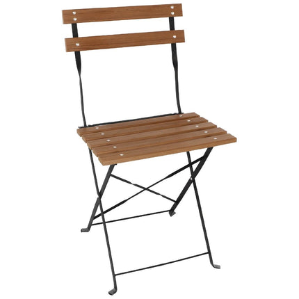 Foldable Imitation Wood Chairs with Steel Frame | Bolero | Set of 2 6