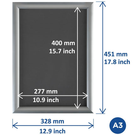 Click Frame A3 25mm Silver | Europel 3