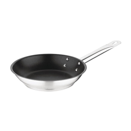 Stainless Steel Frying Pan with Platinum Plus Teflon Non-Stick Coating | Vogue | 20cm | Induction Compatible