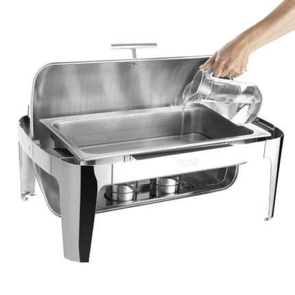 Rolltop Chafing Dish GN 1/1 18/8 Stainless Steel 44x67.5x53cm | Olympia Madrid 4