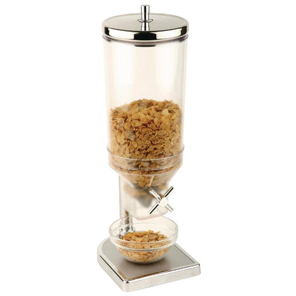 APS Cereal Dispenser 4.5L with Stainless Steel Lid and Chrome Base