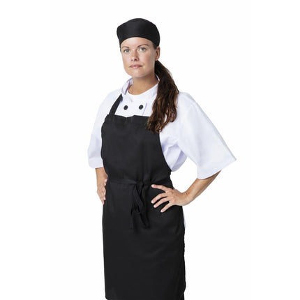 Poly-Cotton Adjustable Bib Aprons Black | Nisbets Essentials
