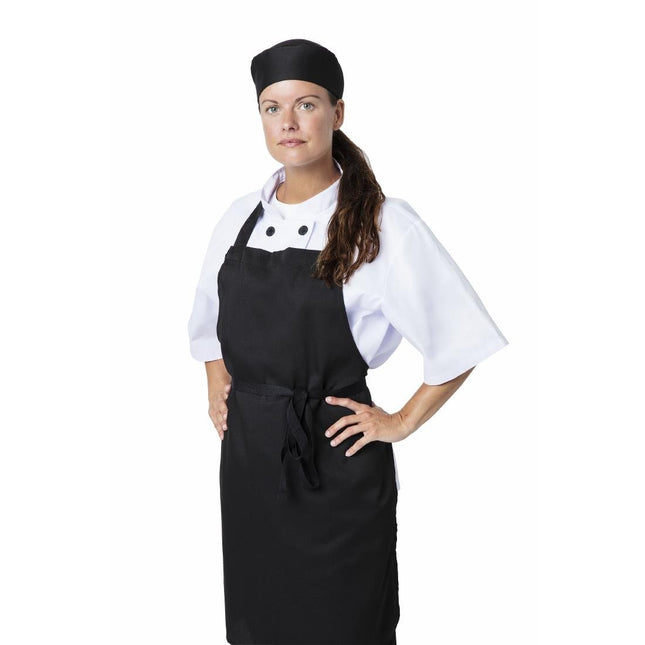 Poly-Cotton Adjustable Bib Aprons Black | Nisbets Essentials