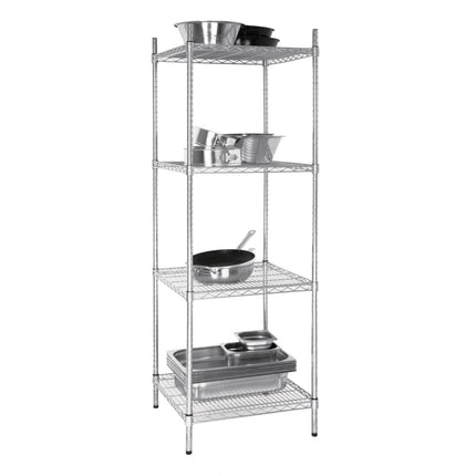 Vogue 4-Tier Wire Tower Shelving Unit 610x610mm 2