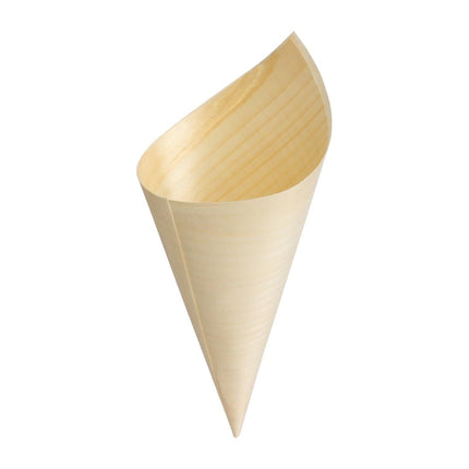 Compostable Wooden Cone Bags 75mm | Fiesta 7
