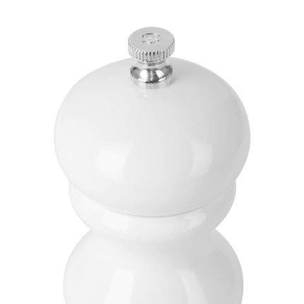 Salt and Pepper Mill | Olympia | Hevea Wood | White | 125mm 3