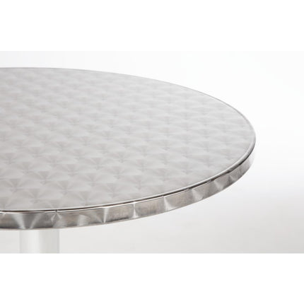 Round Stainless Steel Bistro Table 60cm Grey | Bolero 7