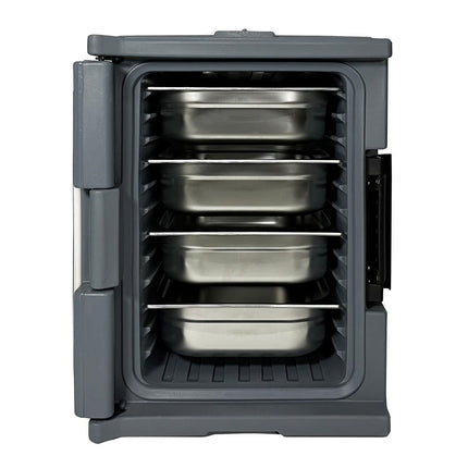 Heavy-Duty Thermo-Box 600 Front-Loading Food Transport Box Black | Vogue | 465x610x630mm 7