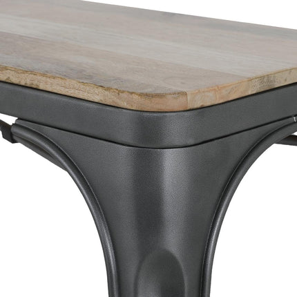 Bolero Bistro Bench with Mango Wood Slats and Dark Grey Legs | 1000mm | Set of 2 6
