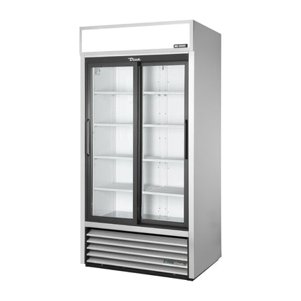 Aluminium Upright Double Door Merchandising Refrigerator | True GDM-33-HC-LD