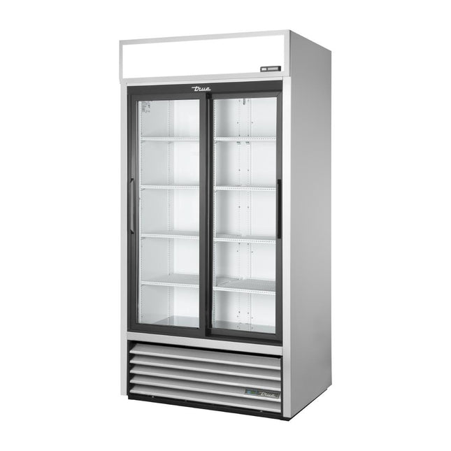 Aluminium Upright Double Door Merchandising Refrigerator | True GDM-33-HC-LD