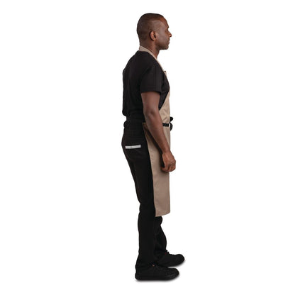 Poly-Cotton Bib Apron Light Brown | Whites 6