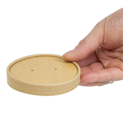 Recyclable Lids for 450ml Soup Bowls with Steam Vents | Colpac 5