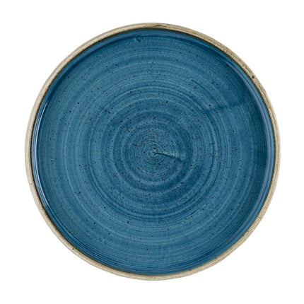Stonecast Java Blue Raised Edge Plate 21cm | Churchill