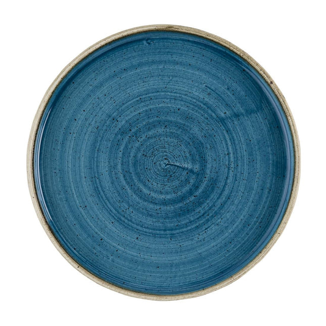 Stonecast Java Blue Raised Edge Plate 21cm | Churchill