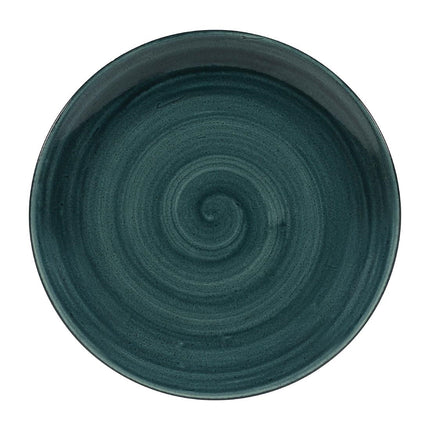 Rustic Teal Coupe Plate 26cm | Churchill Stonecast