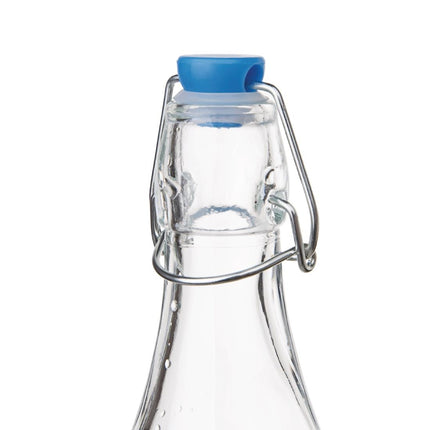 Olympia Glass Water Bottles 0.5L | 6 Pieces | Dishwasher Safe | Screw Cap 5