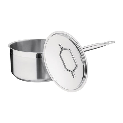 Stainless Steel Induction Saucepan 3L 20cm with Lid | Nisbets Essentials 4