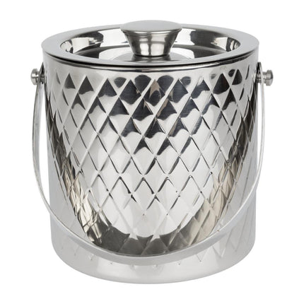Olympia Geo Double-Walled Stainless Steel Ice Bucket 2L 2