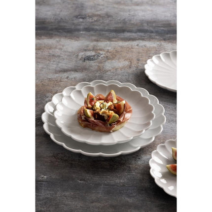 White Scalloped Plates 276mm | Olympia Bloom | Set of 4 5