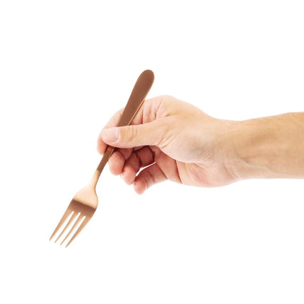 Copper Table Forks with Matte Finish | Olympia Cyprium | Set of 12 6
