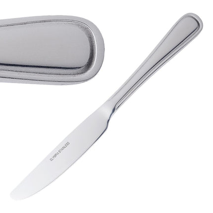 Dessert Knives Polished 18/0 Stainless Steel | Olympia Mayfair | 12 Pieces