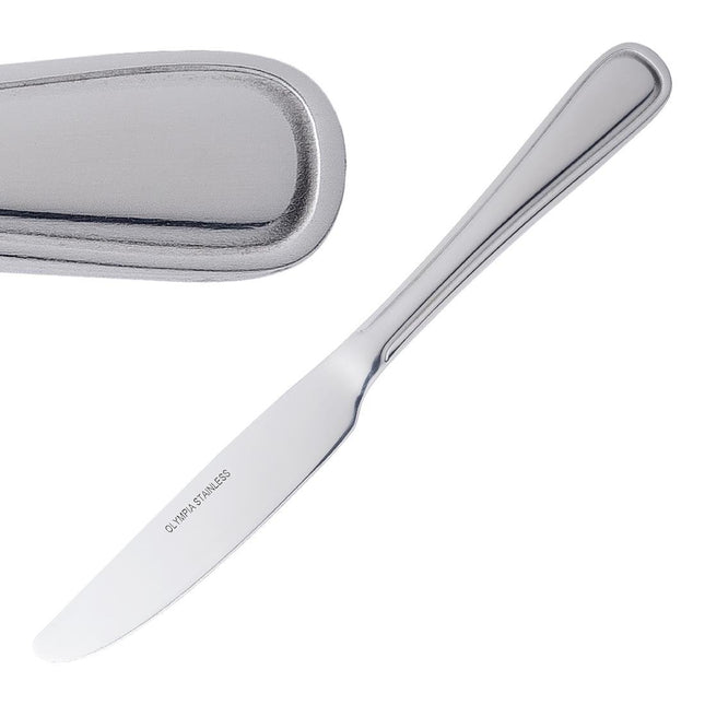 Dessert Knives Polished 18/0 Stainless Steel | Olympia Mayfair | 12 Pieces