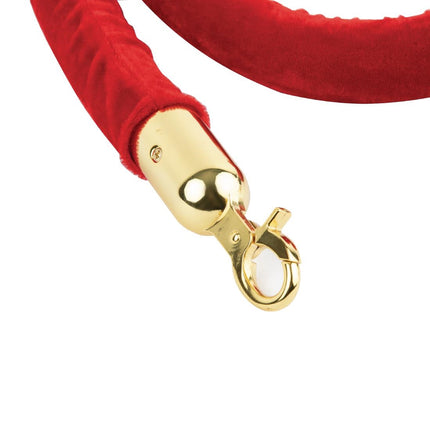 Red Velvet Marker Rope | Bolero | With Zinc or Brass Ends 2