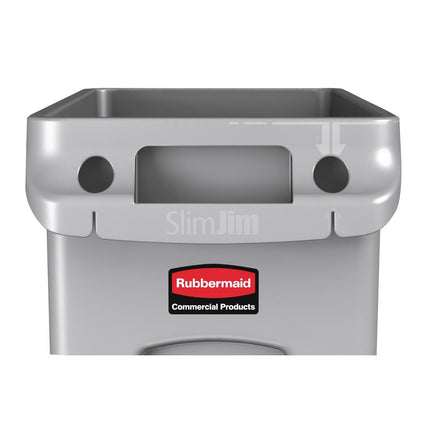 Slim Jim Waste Container with Air Vents 87L | Rubbermaid 4