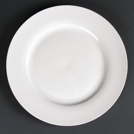 Porcelain Plates with Wide Rim 27cm | Olympia Lumina