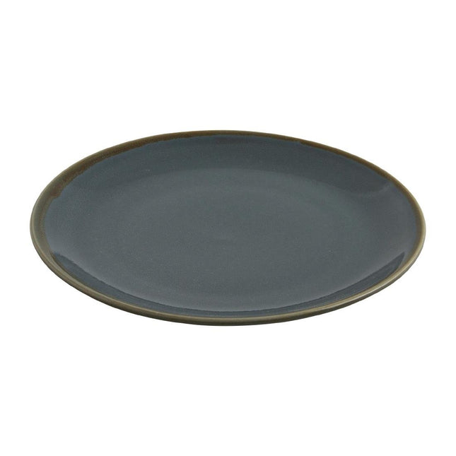 Ceramic Kiln Ocean Blue Round Plates 28cm | Olympia 2