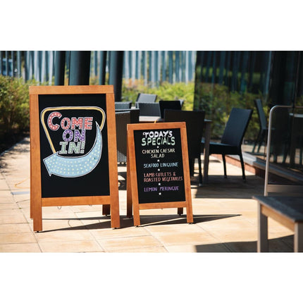 Wooden Sidewalk Chalkboard 120x70cm | Olympia 2